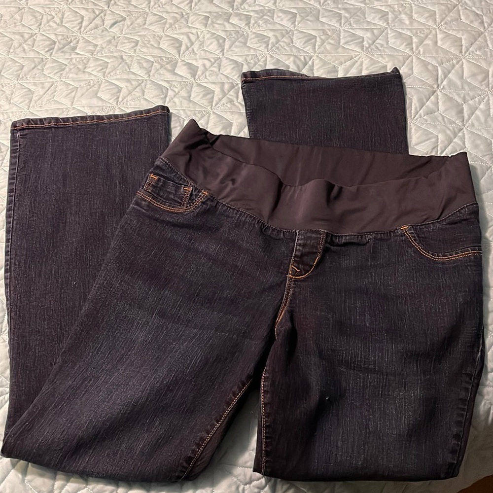 Underbelly “The Rockstar Denim Boot” Dark Blue Maternity Jeans